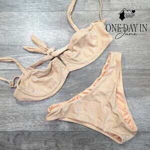 Charmo Sparkle Underwire Push Bikini Swimsuit Size M